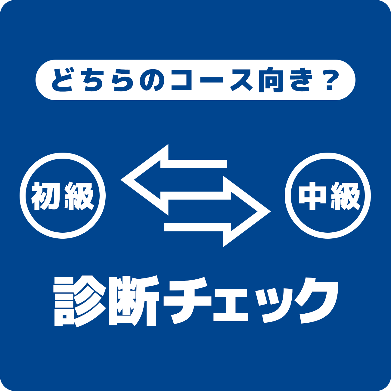 初級・中級のどちらのコース向きか？診断チェックリスト